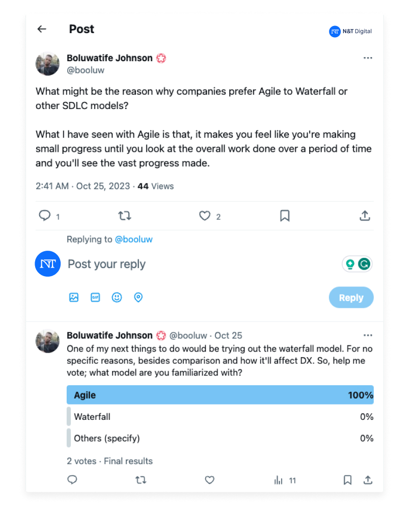 experts tweet sdlc