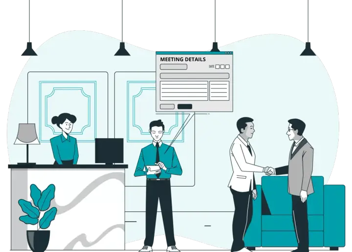 Visitor management software dashboard
